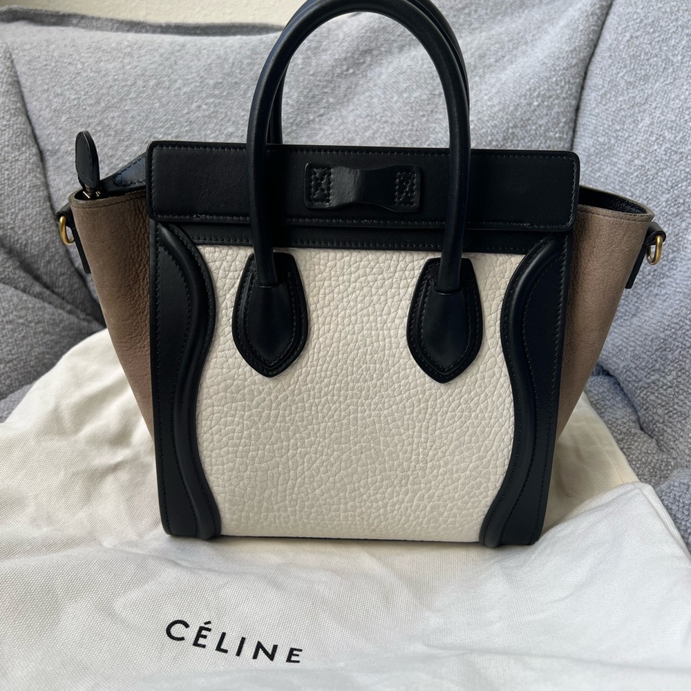 Celine Tri Color Nano Luggage Bag - Picture 2 of 9